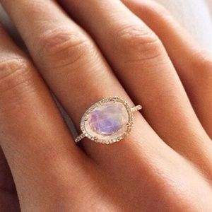 Luna Skye Moonstone Ring Rose Gold